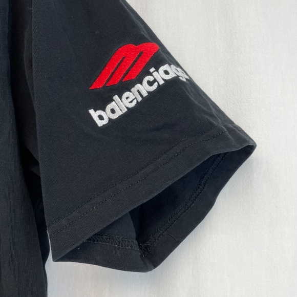 Balenciaga 3b Sports Icon Oversize T-shirt Black Embroidered Medium - Picture 8 of 15
